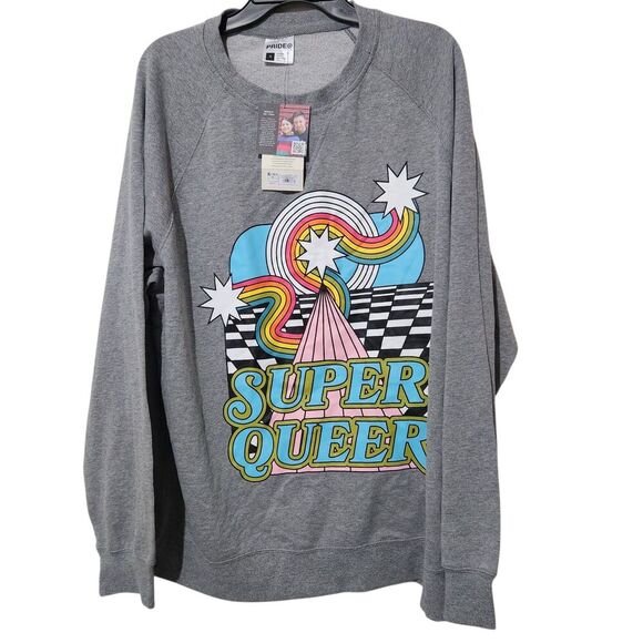 Pride Tops - Pride Sweatshirt Size 1X Gray Color.   New
